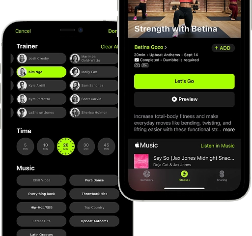 Apple Fitness+ Screenshot Image | HotelGyms.com